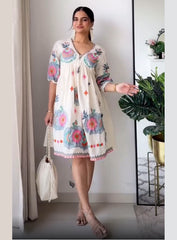 Sunlite- Knee Length Floral Top Dress