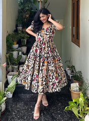 KHANAK FLORAL MIDI DRESS