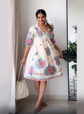 Sunlite- Knee Length Floral Top Dress