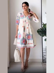 Sunlite- Knee Length Floral Top Dress