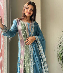 4RAM HEAVY DESIGNER SUIT AND PLAZZO & DUPATTA SET