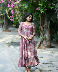 MISTY2-HEAVY FANCY LONG WESTERN DRESS