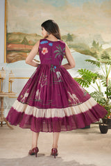 NAYRA LONG WESTERN DRESS