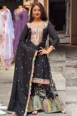 BlackBerry Heavy Black Salwar Suit & Dupatta.