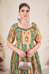 Kastoory-Heavy Fancy Long Western Dress