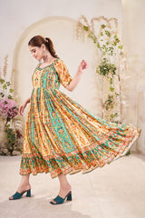 Kastoory-Heavy Fancy Long Western Dress