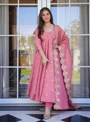 BANDHANI ANARKALI PAIR WITH DUPATTA SET