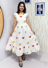BUTTERFLY-COTTON PRINTED WESTERN FROCK
