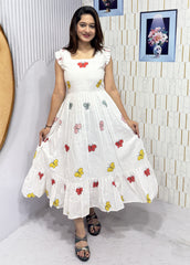 BUTTERFLY-COTTON PRINTED WESTERN FROCK