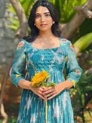 MISTY-HEAVY FANCY LONG WESTERN DRESS