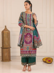 Kaneez-Heavy Fency Pair With Dupatta Set