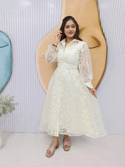 Amirah-Long Western Shirt Style Dress