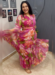 Khubi -Long Flared Wester Dress