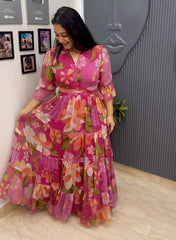 Khubi -Long Flared Wester Dress