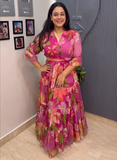 Khubi -Long Flared Wester Dress