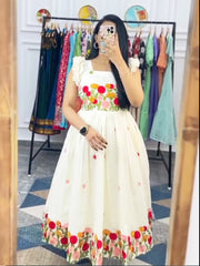 Ruaab-Fancy Embroidery Long Western Dress