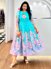 Morvi Long Western Dress