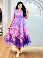 Morvi Long Western Dress