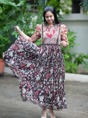 Arzoo Peacock Charm Long Western Dress