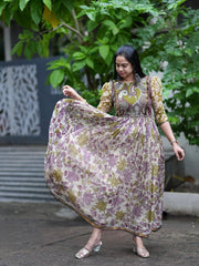 Arzoo Peacock Charm Long Western Dress