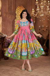Meera-Long Western Dress
