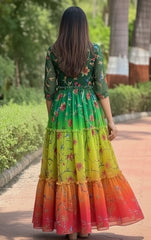Parinda-Long Western Dress