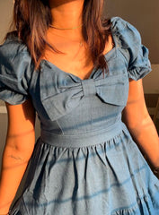 Juliet Medium Blue Denim Western Dress