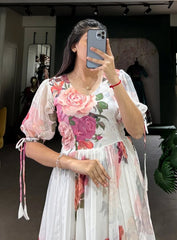 GULAABO-LONG WESTERN FLORAL FROCK