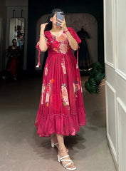GULAABO-LONG WESTERN FLORAL FROCK