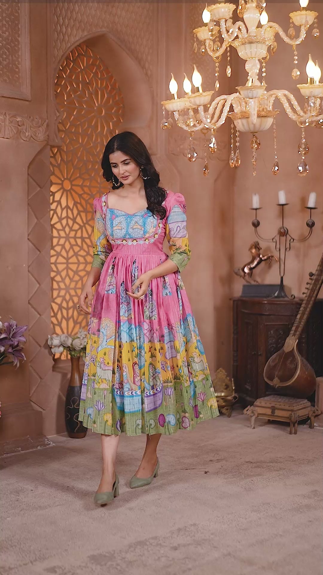 Meera-Long Western Dress