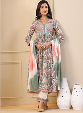 RIWAZ FENCY KURTI PAIR WITH DUPATTA SET