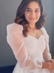 Noor' Tea-Length Fit-and-Flare western Dress