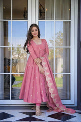 BANDHANI ANARKALI  PAIR WITH DUPATTA SET