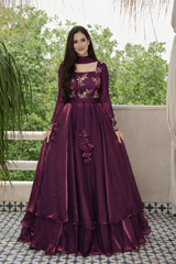 Adhira-Designer Heavy Fancy Embroidered Peplum Lehenga with Dupatta set