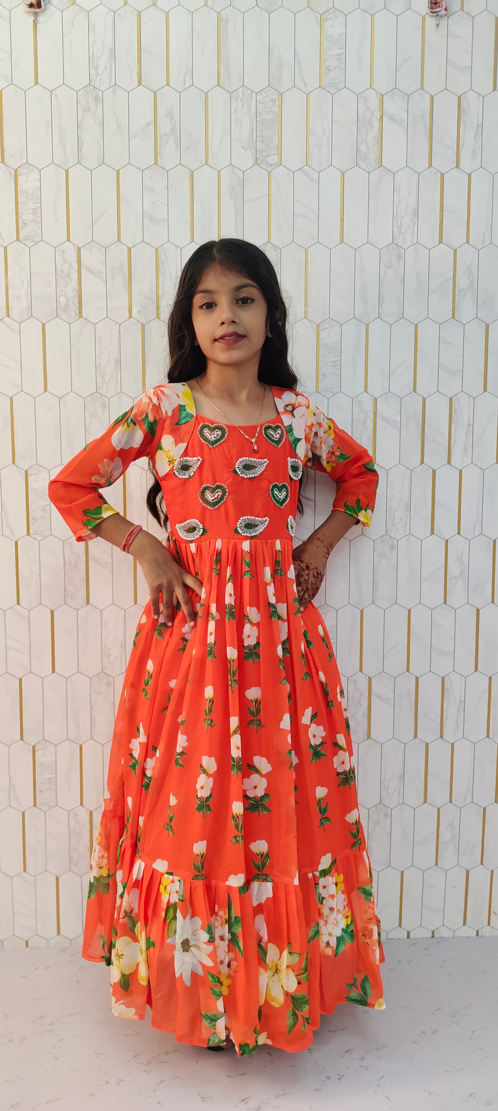 Vihaa kids-Long Western Dress