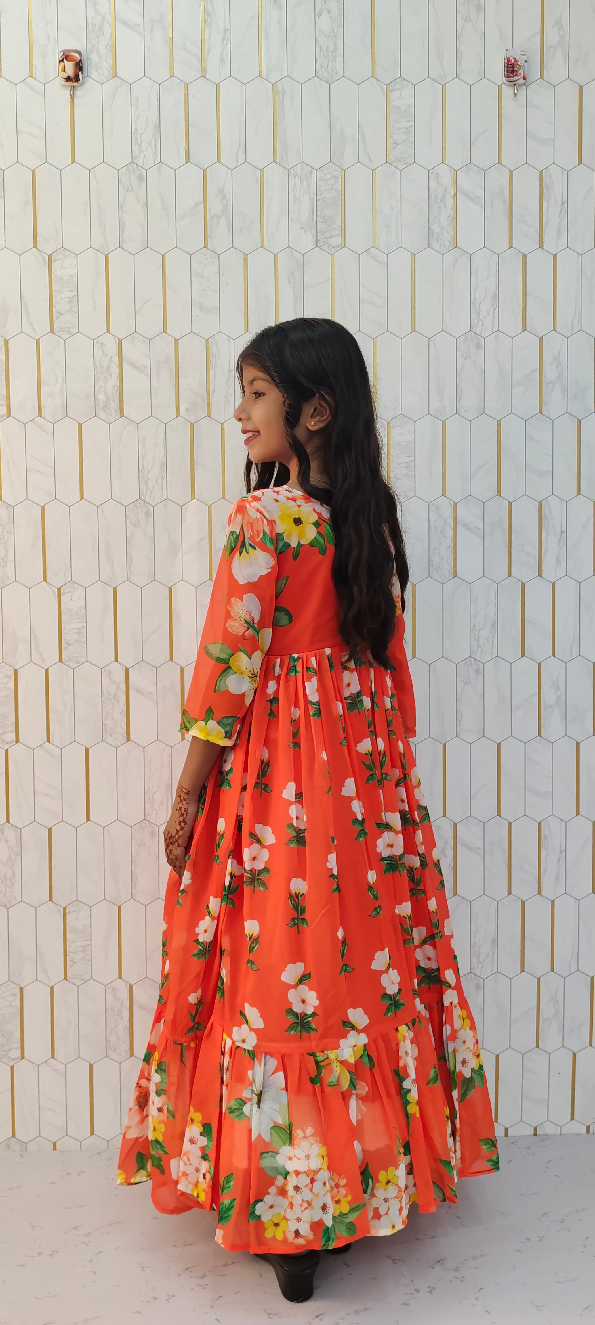 Vihaa kids-Long Western Dress