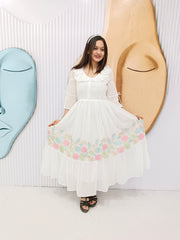 DhunDhun-Elegant Embroidered Long Western Dress