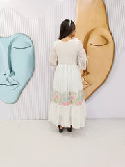 DhunDhun-Elegant Embroidered Long Western Dress