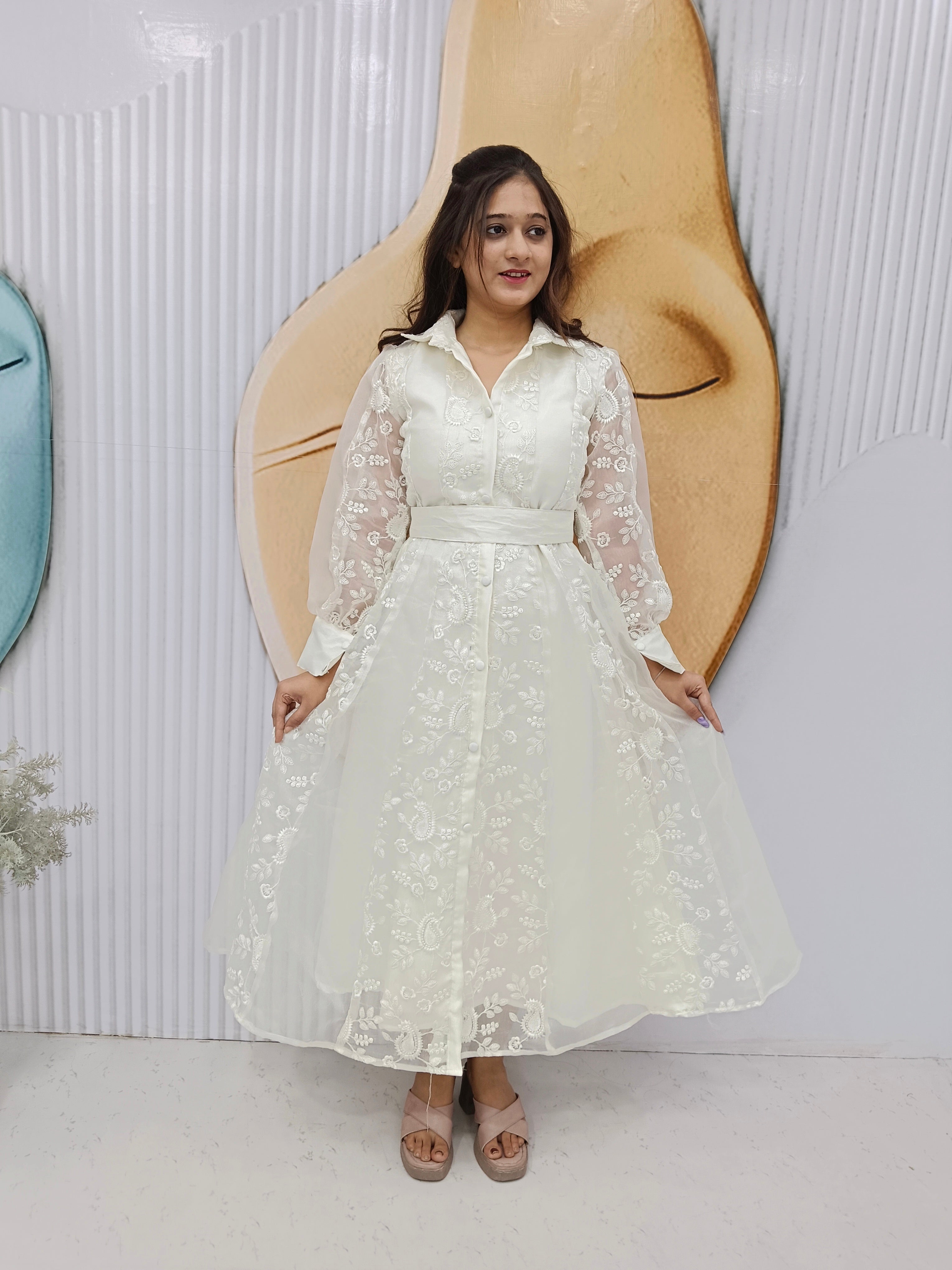 Amirah-Long Western  Shirt Style Dress