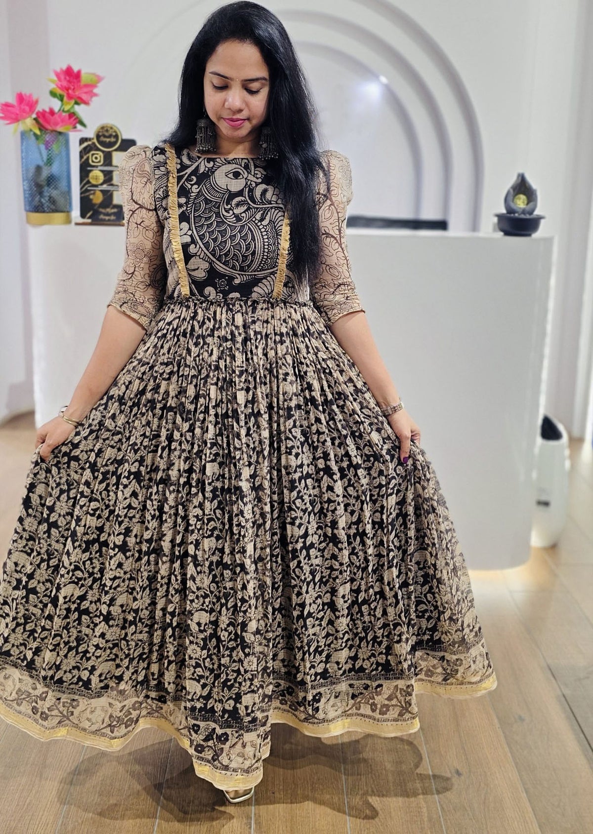 Moyur-Long Western Dress