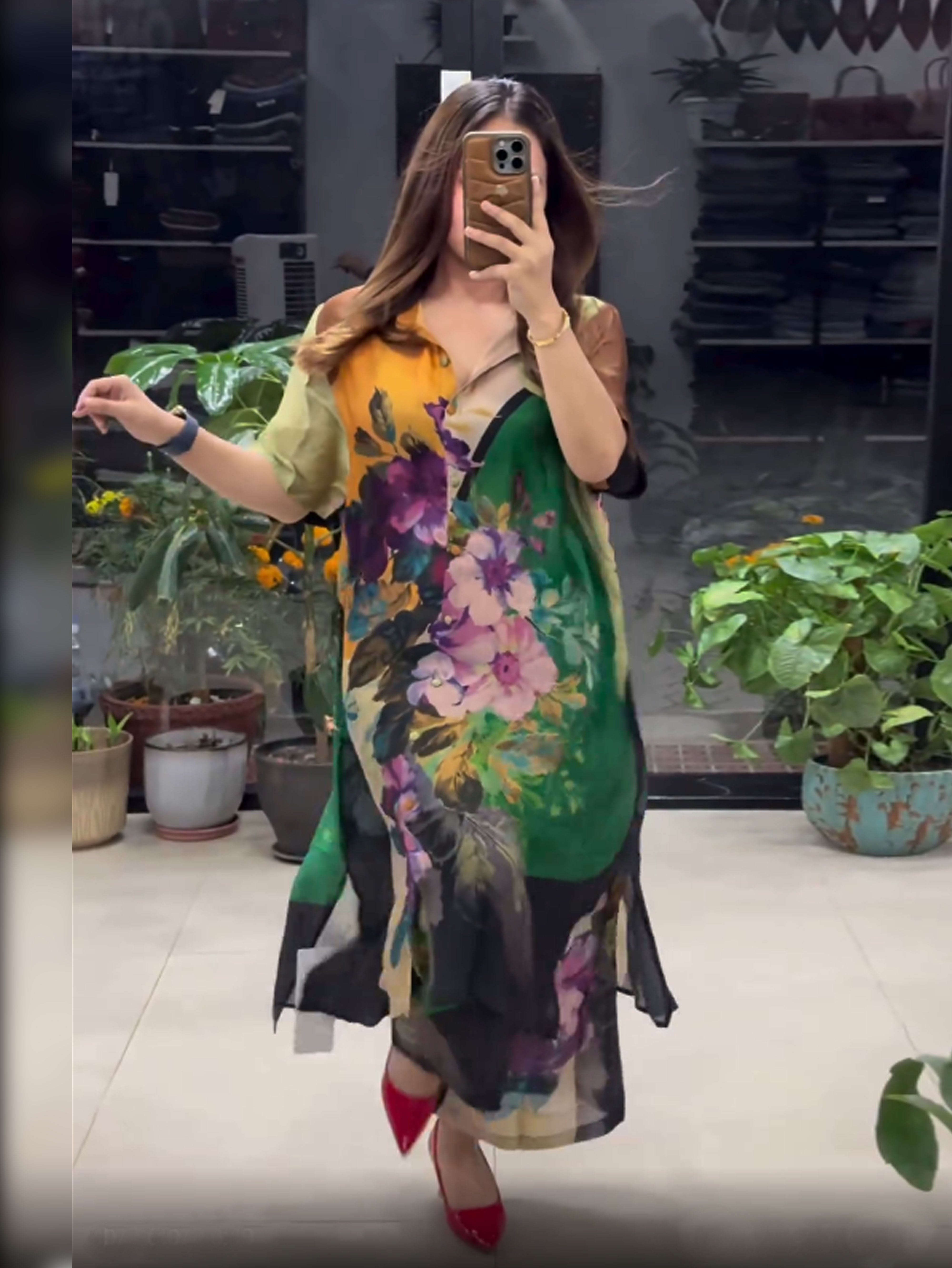 LUMINA LONG SHIRT STYLE DRESS