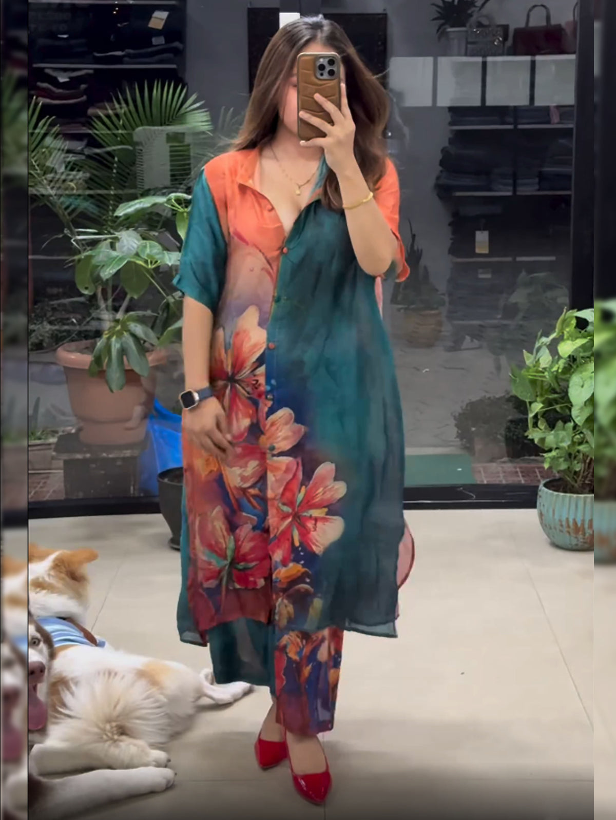 LILY LONG SHIRT STYLE DRESS
