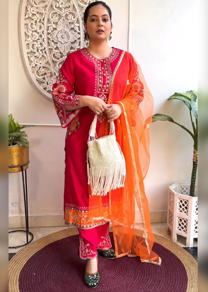 PIYAA-Embroidered Suit Set