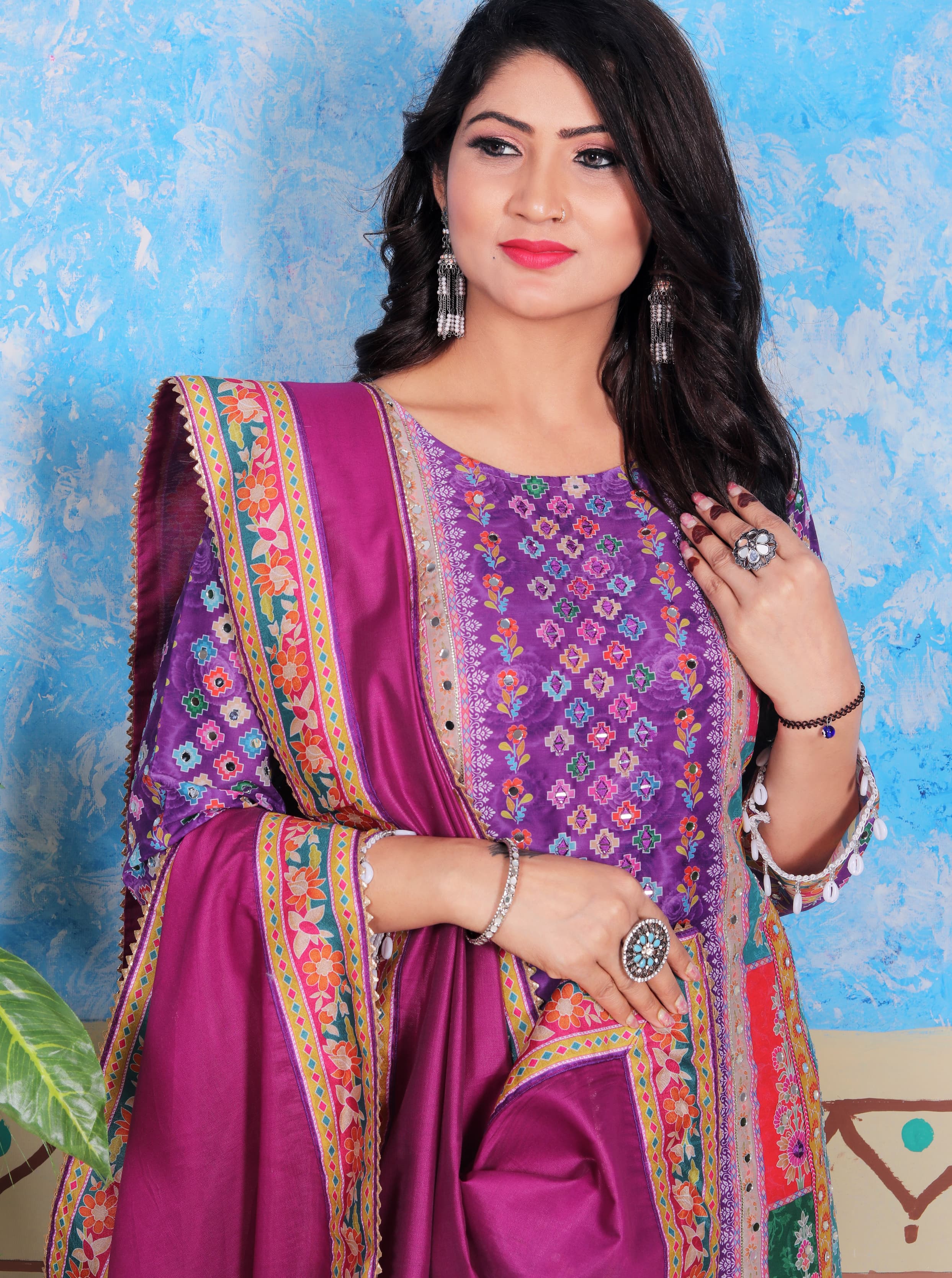 LAIKK-2 BLACK HEAVY FANCY PLAZZO PAIR WITH DUPATTA SET