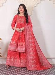 URVI HEAVY FANCY PLAZZO PAIR WITH DUPATTA SET