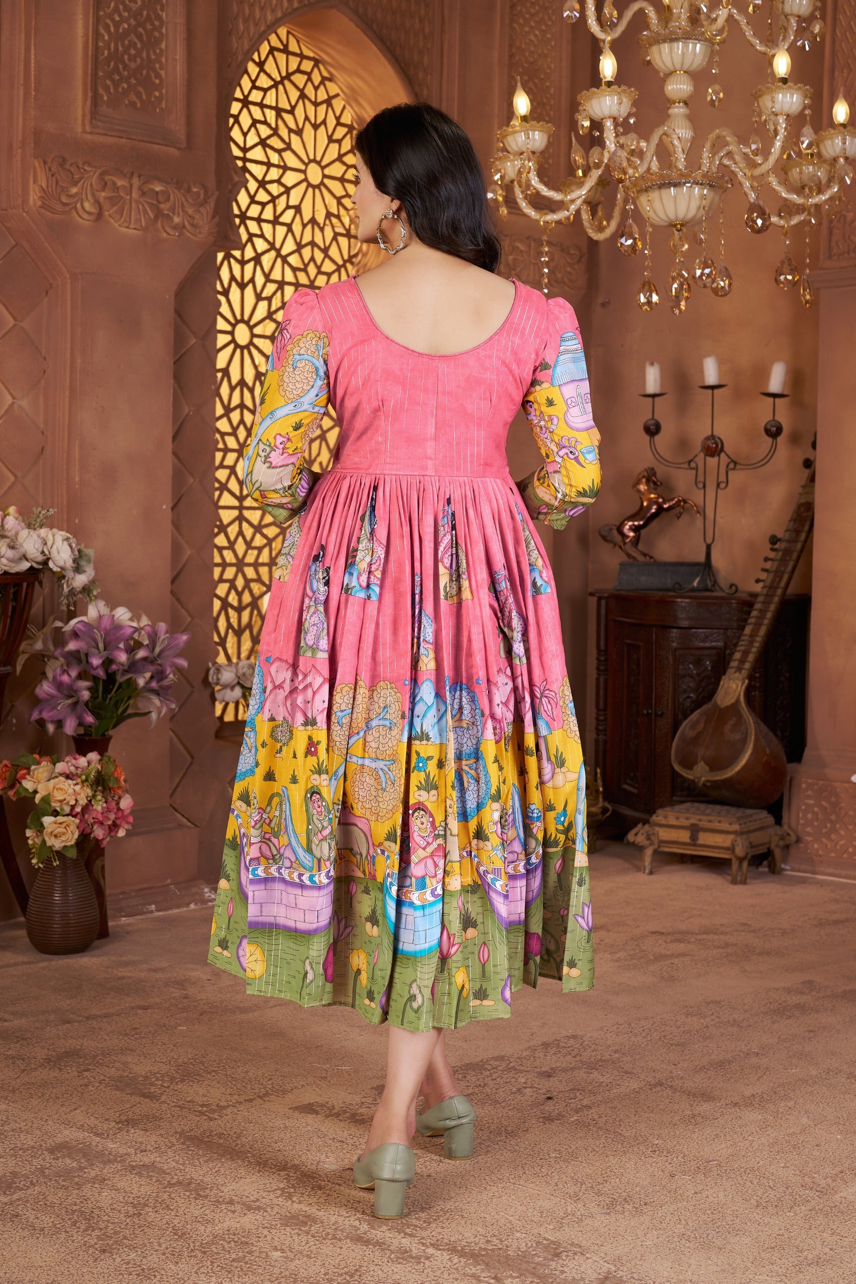 Meera-Long Western Dress