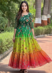 Parinda-Long Western Dress