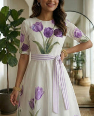 Saisha-Long Western Dress