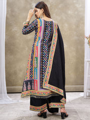 LAIKK-2 BLACK HEAVY FANCY PLAZZO PAIR WITH DUPATTA SET