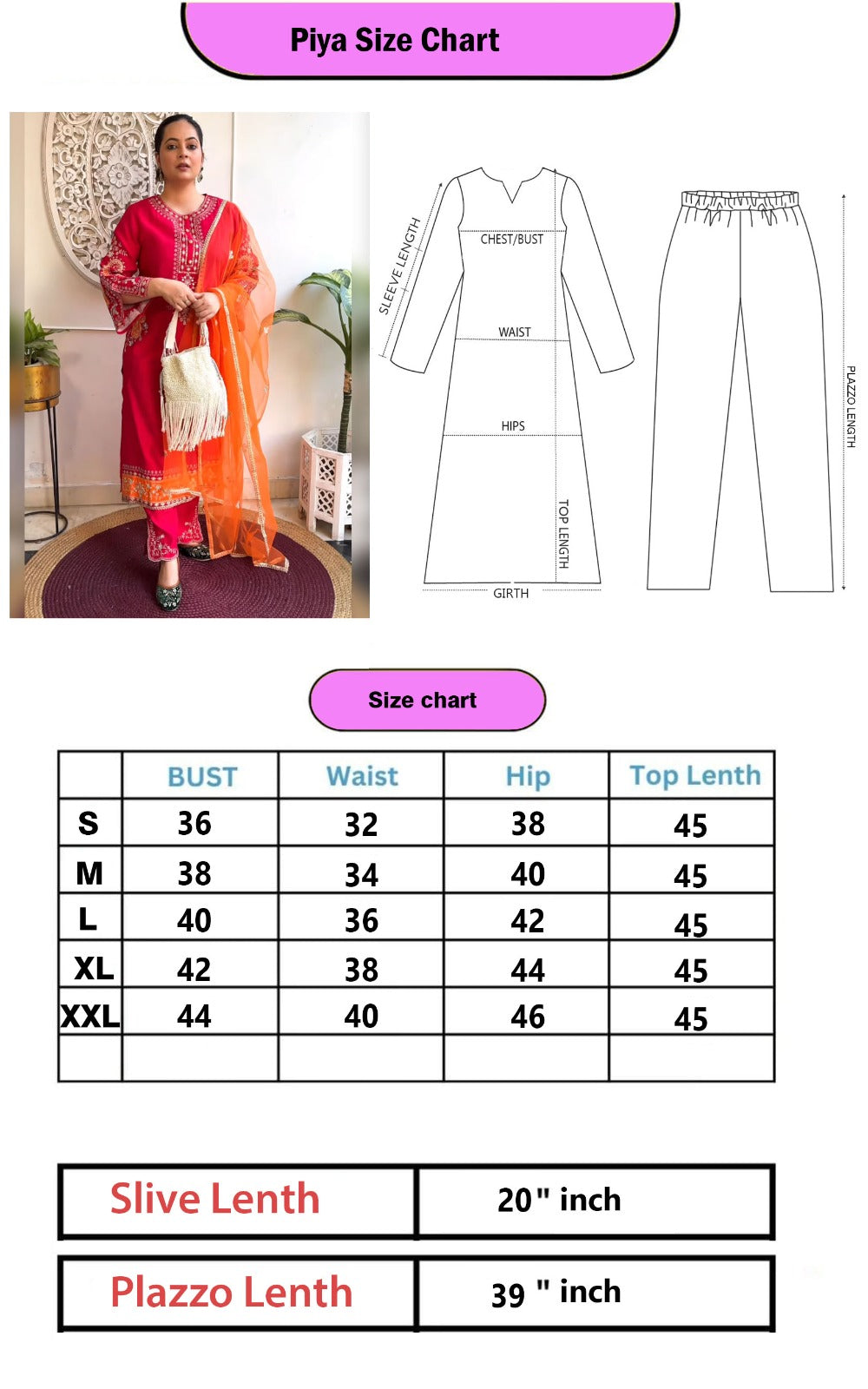 PIYAA-Embroidered Suit Set